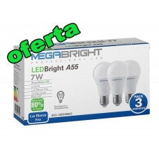 Pack 3 ampolletas led 7W